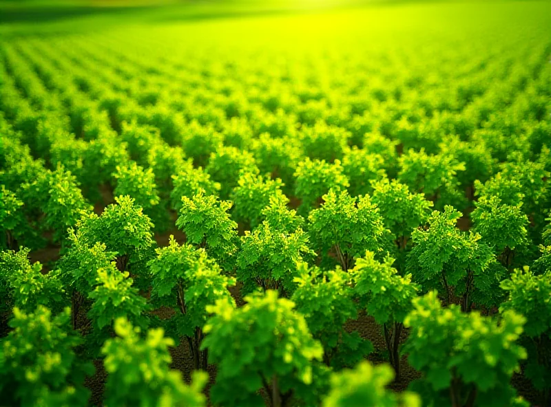 Aerial view of a vineyard with data overlay