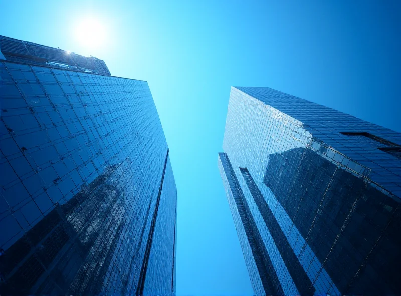 Modern skyscrapers in Shanghai, China, during the day. 