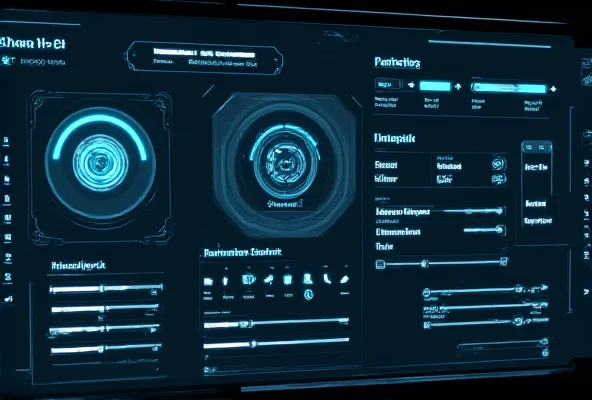 A futuristic interface showing a large language model being controlled via an OpenAPI specification with various parameters and settings.