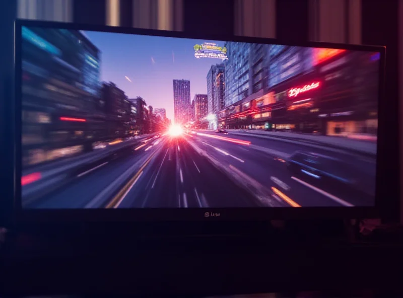 Close-up of the LG 32-inch UltraGear Gaming Monitor displaying a vibrant video game scene.