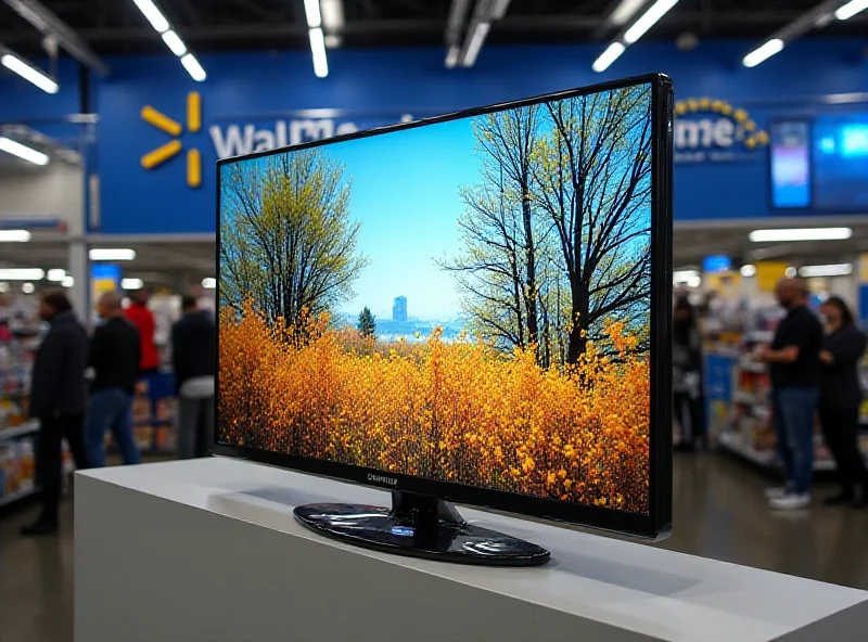 Samsung QLED TV on display at Walmart