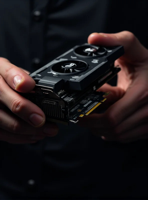 A person holding a high-end graphics card.