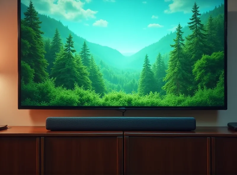 Amazon Fire TV Soundbar Plus on a TV stand