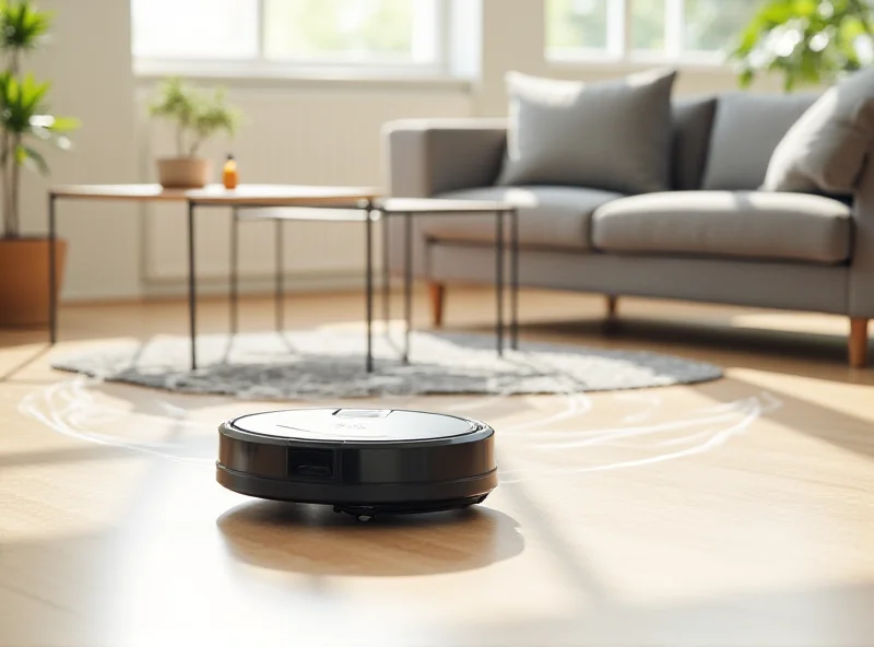 Shark AI Ultra Robot Vacuum cleaning a living room floor