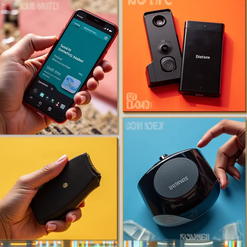 Collage of various tech gadgets including a smartphone, gaming mouse, portable SSD, and coffee maker.