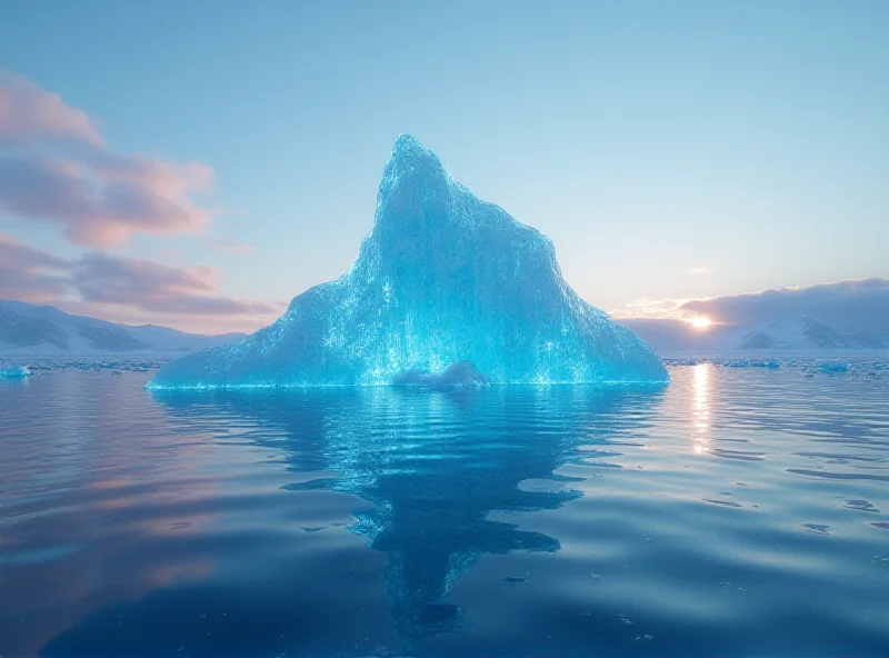 Conceptual image of an iceberg floating on a data lake, symbolizing Apache Iceberg in the modern data stack