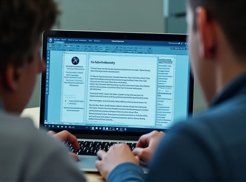 A student working on Turnitin Clarity on a laptop, with the interface showing a composition workspace and AI-guided assistance.