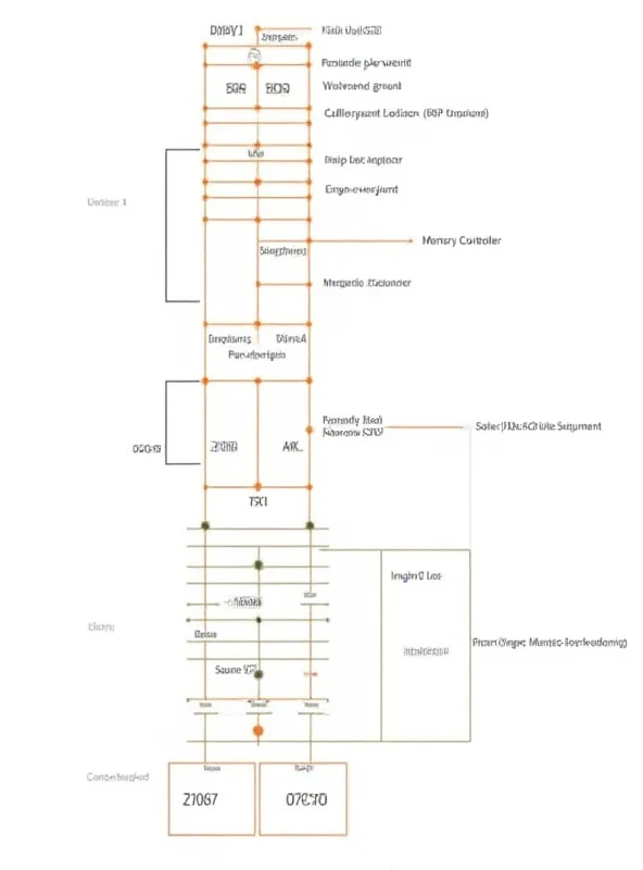 A detailed diagram illustrating AMD's RDNA 4 architecture, showcasing key components and their interconnections.