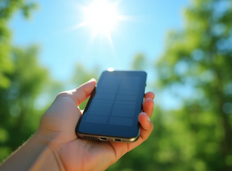 Infinix solar phone charging under sunlight