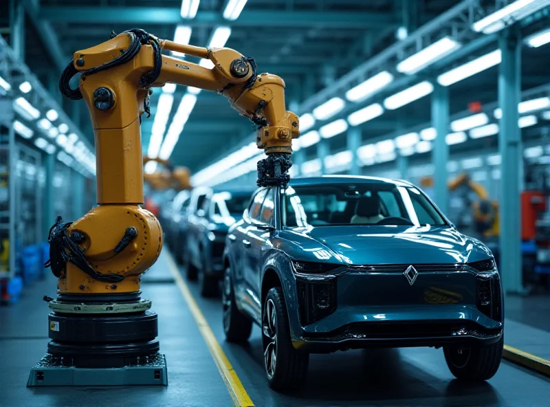 AI driven factory assembly line for electric vehicles