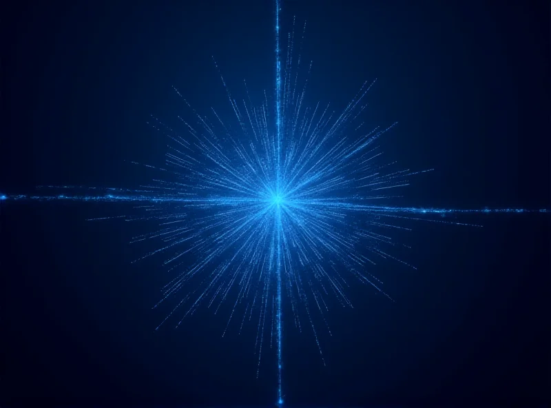 Abstract representation of a quantum computer, showing qubits and complex algorithms.