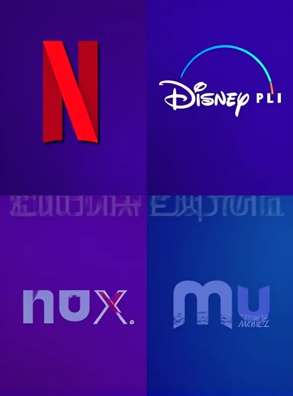 Collage of logos from Netflix, Disney Plus, Hulu, and Max.