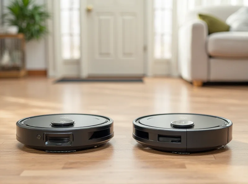 Two Roborock vacuums, the Saros 10 and Saros 10R, side by side