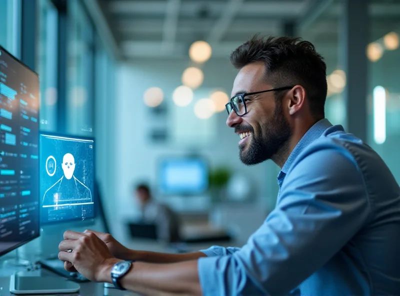 AI sales agent assisting a salesperson with data analysis and customer insights.