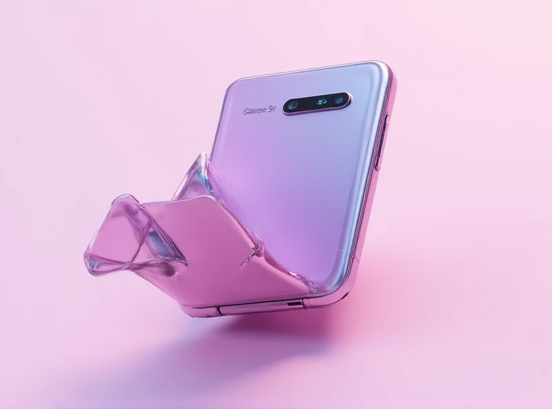 3D render of the Galaxy Z Flip 7 with a larger display.