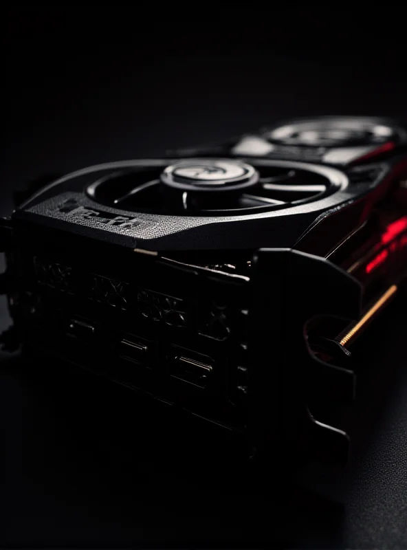 Close up of an AMD Radeon RX 9070 XT graphics card