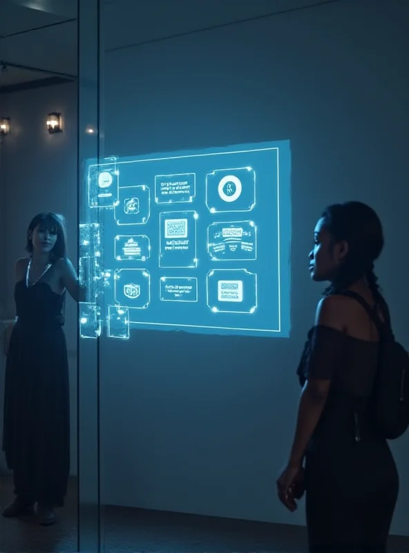 A sleek, futuristic smart home environment with a digital assistant interface projected onto a wall, showcasing Alexa+'s capabilities.