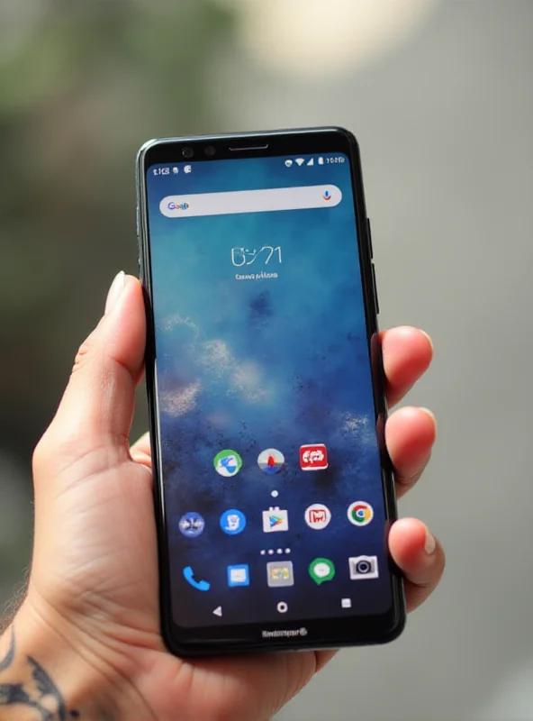 A person holding a Google Pixel 9, showcasing its sleek design and vibrant screen. The phone is displaying the home screen with various app icons.