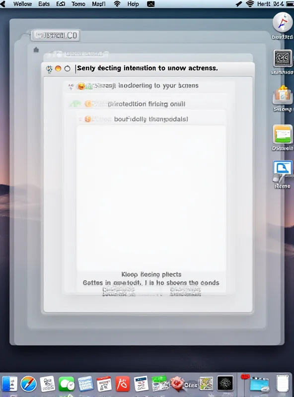 A close-up screenshot of a macOS Sequoia desktop with a prominent notification saying 'Zoom is accessing your screen' appearing multiple times, indicating the bug.