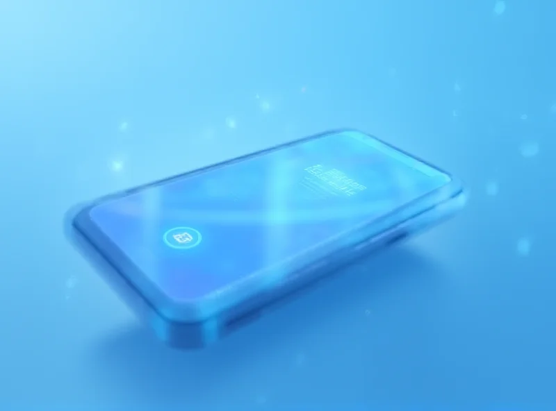 Concept art of a smartphone displaying an AI assistant interface, with the Honor logo subtly visible