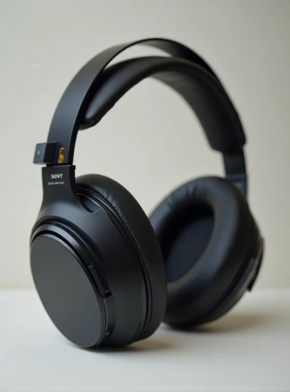 Close up studio shot of the Sony WH-1000XM6 headphones