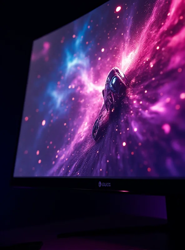 Close up of LG ultrawide gaming monitor