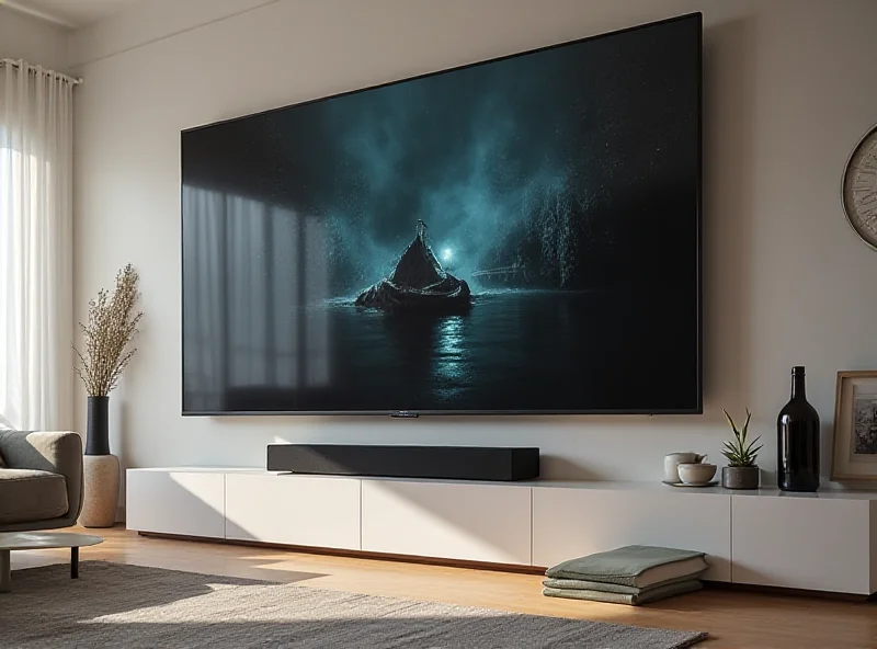 A sleek black Vizio 5.1 Soundbar SE placed beneath a large screen TV in a modern living room setting.