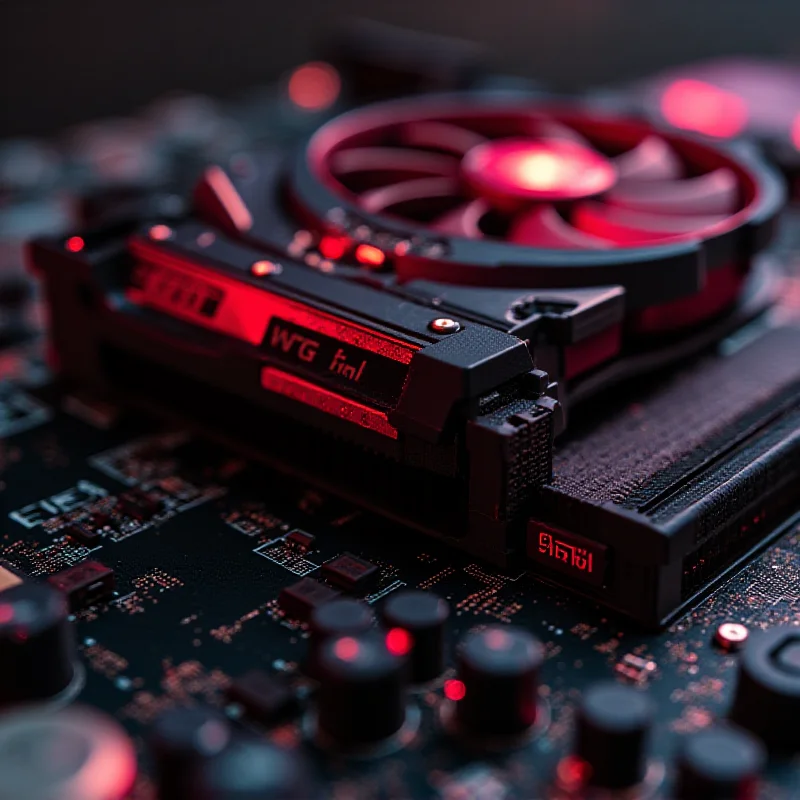 Close-up of an AMD Radeon RX 9070 GPU installed on a motherboard, highlighting potential compatibility issues with older components.