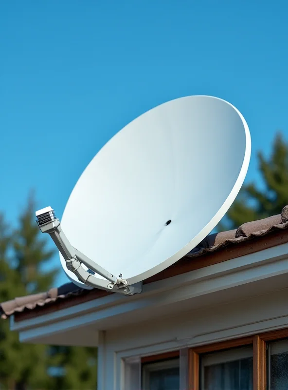 Starlink satellite dish on a rooftop