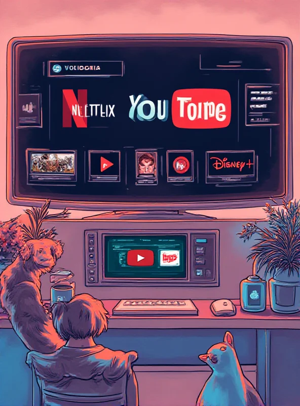 YouTube interface with various streaming service logos integrated, suggesting a hub.