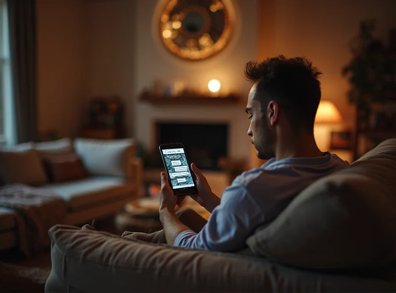 A person playing Wordle on their phone, focused on the screen.