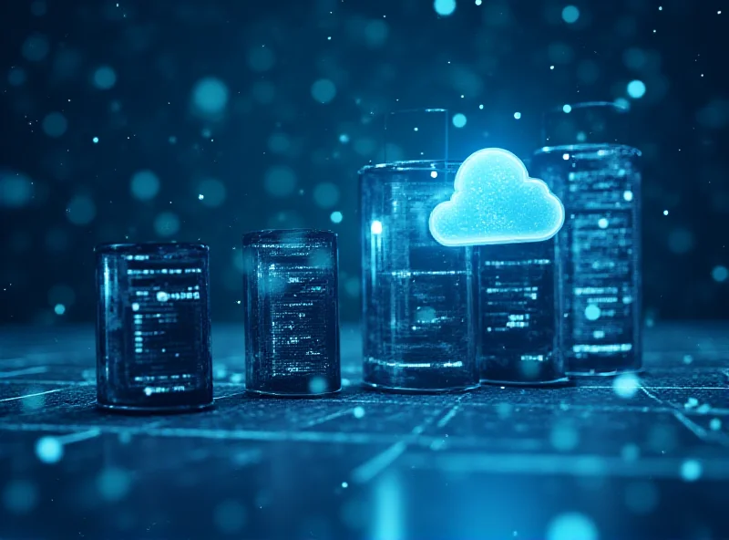 Conceptual image of data storage evolving over time.