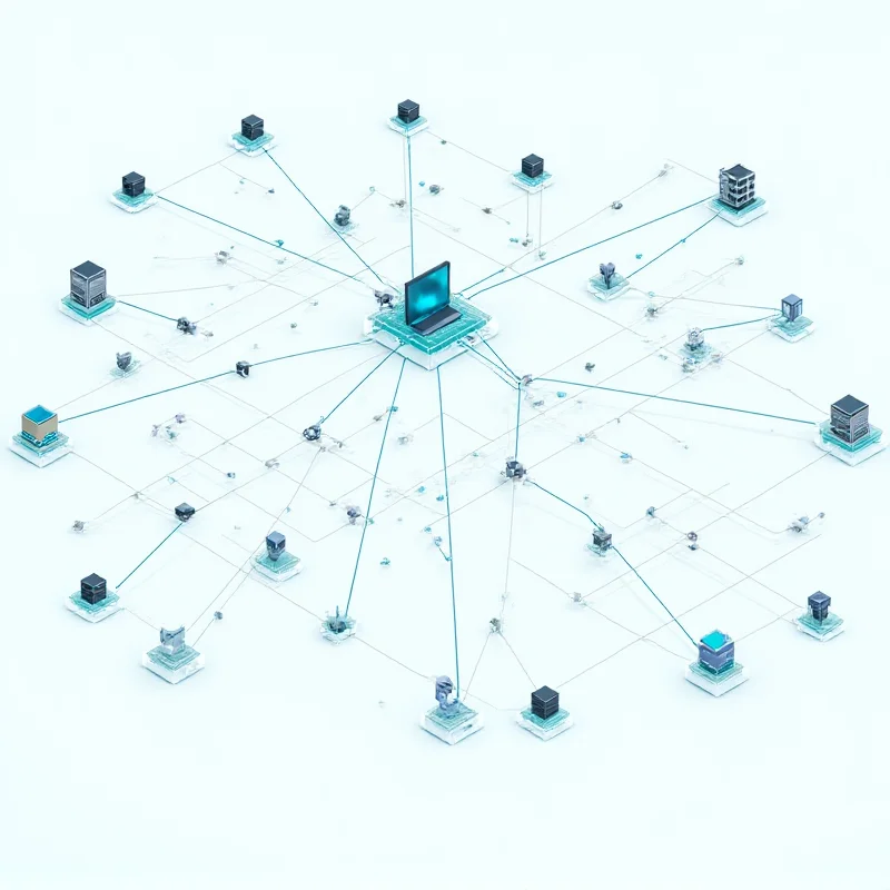 A network diagram showing a subdomain being discovered by various nodes on the internet.