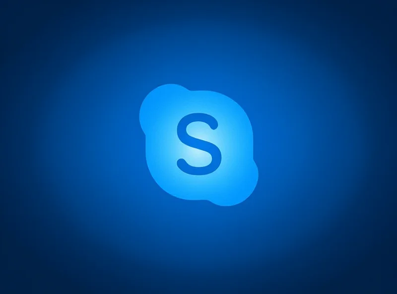 The Skype logo on a dark blue background