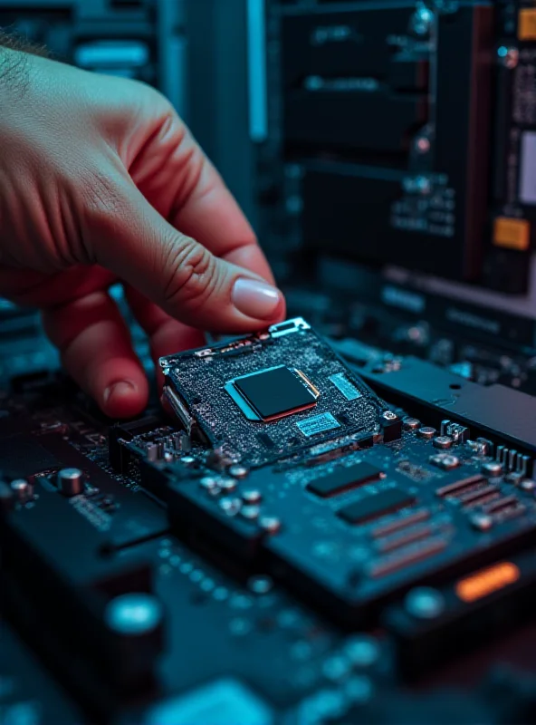 A person installing a new SSD into a computer.