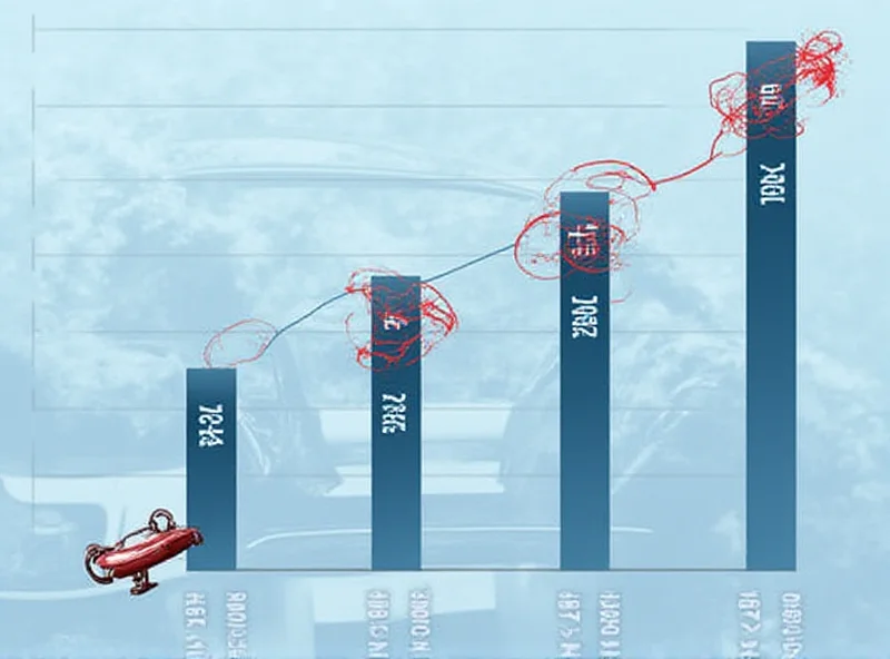 A graph showing a downward trend in used car prices, specifically highlighting the decline in electric vehicle values, with the Jaguar logo subtly placed in the background.