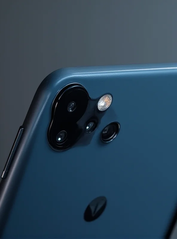 Close-up shot of the leaked Pixel 9a camera design, showcasing the lens arrangement and any visible design changes compared to previous models.