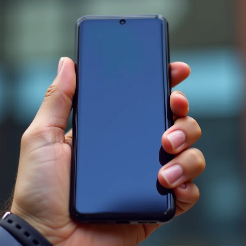 A person holding a Samsung Galaxy A56 smartphone, showcasing its sleek design