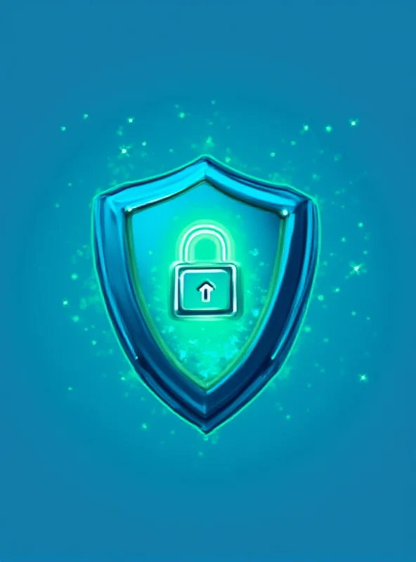 A stylized shield icon representing online security and privacy, with a VPN connection visualized as a secure tunnel.