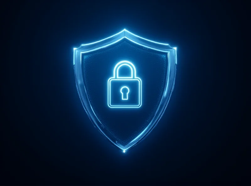 Illustration of a shield with a lock inside, representing cybersecurity.