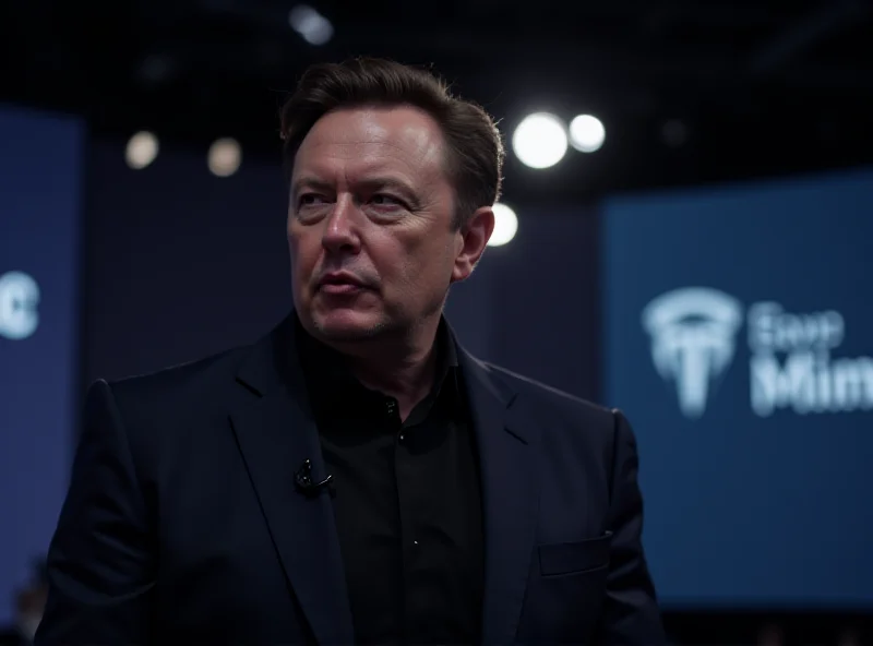 Elon Musk speaking at a conference