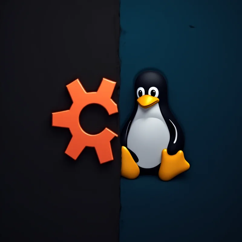 The Linux and Rust logos combined, symbolizing the debate surrounding Rust's integration into the Linux kernel.