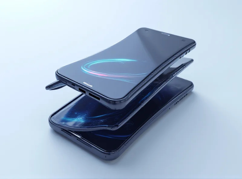 Concept rendering of the TECNO PHANTOM ULTIMATE 2 tri-fold smartphone, folded and unfolded.