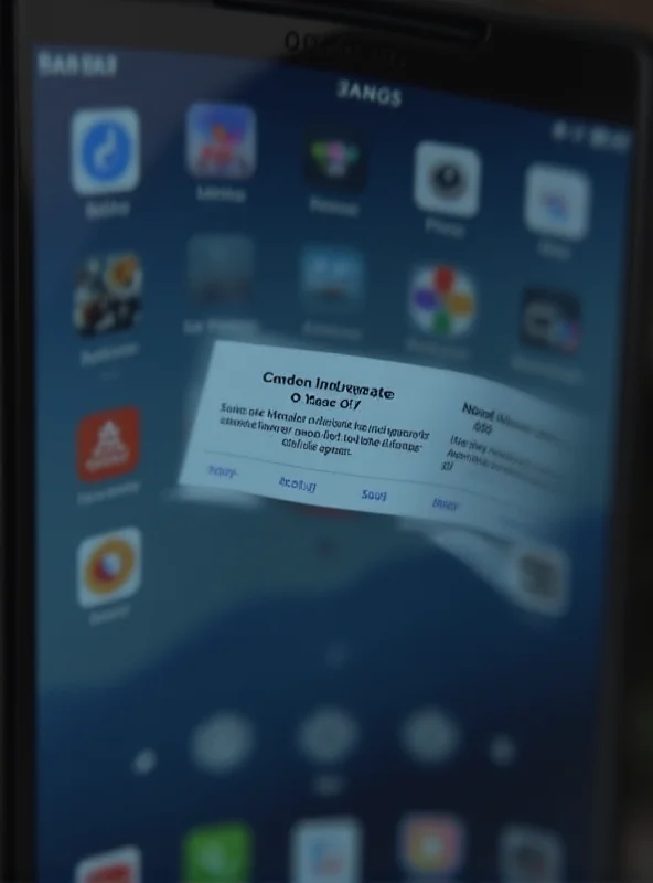 Close-up of a Samsung Galaxy Z Fold 6 receiving a software update notification.