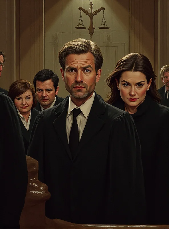 A courtroom scene illustration, focusing on the somber atmosphere during the inquest into the death of Rhianan Rudd.