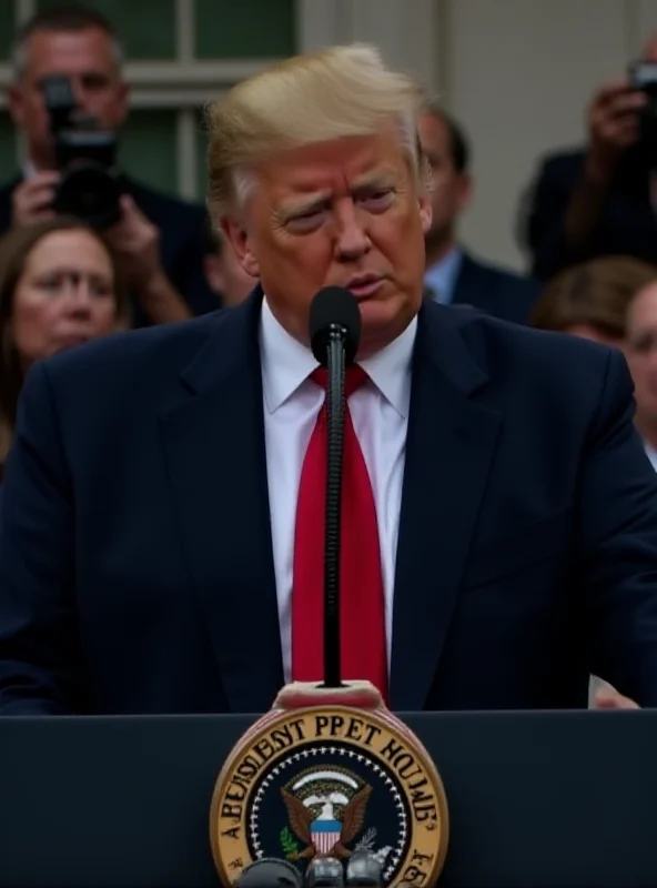 President Trump at a press conference