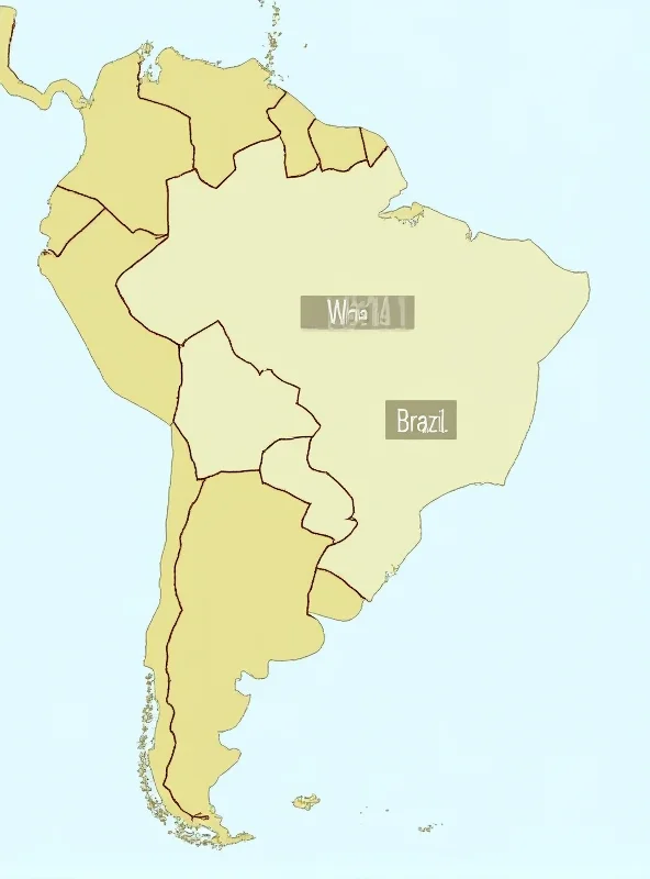 A map of South America highlighting Peru and Brazil, symbolizing the regions where Telefónica faces significant tax and regulatory challenges.