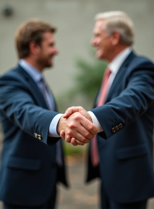 Image of Eduardo Elsztain shaking hands with Javier Milei, symbolizing their close relationship