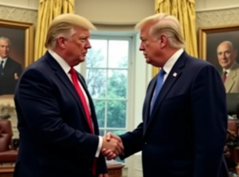 Donald Trump and Volodymyr Zelensky meeting in the Oval Office