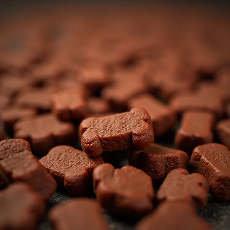 A close-up shot of beef dog treats.